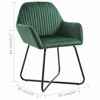 Picture of Dining Velvet Armchair Chairs - 2 pc Green