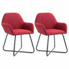 Picture of Dining Fabric Armchairs - 2 pc W Red