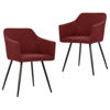 Picture of Fabric Dining Chairs - 2 pc W Red