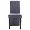 Picture of Suede Dining Chairs - 4 pc Gray