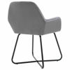 Picture of Dining Velvet Armchair Chairs - 4 pc Gray