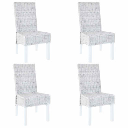 Picture of Dining Rattan Wooden Chairs MW - 4 pc L Brown