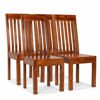 Picture of Wooden Dining Chairs - 4 pc Brown