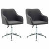 Picture of Dining Fabric Chairs with Armrest - 2 pc D Gray