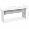 Picture of Kitchen Dining Table with Benches 47" - White