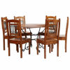 Picture of Wooden Dining Table Set with 6 Chair 47" SAW - Brown