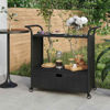 Picture of Mobil Rattan Cart with Drawer 39" - Black