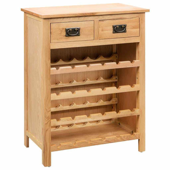 Picture of Wooden Wine Rack Cabinet with Drawers 28" SOW