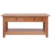 Picture of Mahogany Wood Coffee Table with Drawers with Shelf 39"