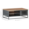 Picture of Living Room Coffee Table with Storage 35" - Gray