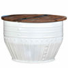 Picture of Wooden Round Coffee Table with Storage 24" SRW - White