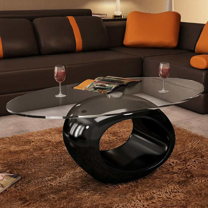 Picture of High Gloss Glass Coffee Table 45" - Black