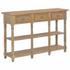 Picture of Rustic Accent Hallway Console Table with Drawers and Shelves 47"