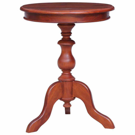 Picture of Hallway Mahogany Round Side Table 20" - Brown