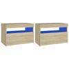 Picture of Wooden Bedroom Nightstand with LED 24" - 2 pc