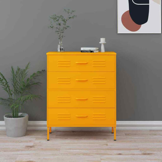 Picture of Sideboard Chest Storage Cabinet 31" - M Yellow