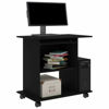 Picture of Computer Desk with Shelves 32" - Black