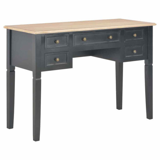 Picture of Wooden Desk with Drawers 43" - Brown Black