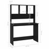 Picture of Computer Desk with Shelves 43" - Black