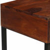 Picture of Wooden Home Office Leather Desk with Drawers 46"