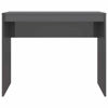 Picture of Contemporary Home Desk High Gloss 35" - Gray