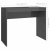 Picture of Contemporary Home Desk High Gloss 35" - Gray