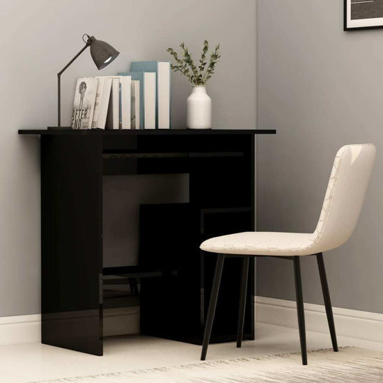 Picture of Contemporary Home Desk High Gloss 32" - Black