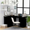 Picture of Home Office Wooden Corner Desk 57" - Black