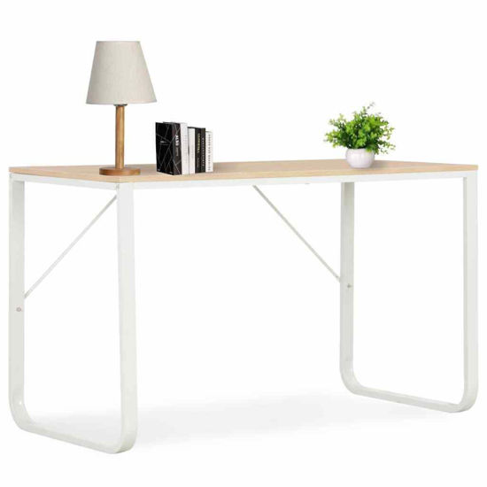 Picture of Computer Desk 47" - White with Oak