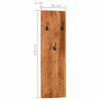 Picture of Rustic Wood Wall-Mounted Hallway Coat Rack 14" - 2 pc SAW