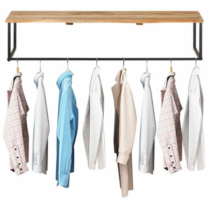 Picture of Wooden Hallway Coat Rack with Shelf 39"