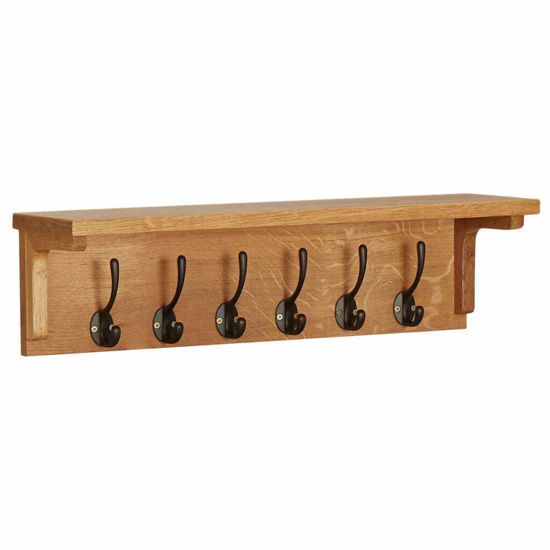 Picture of Wooden Wall-Mounted Coat Rack 24"