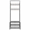 Picture of Hallway Mudroom Clothes Rack with Shoe Storage 27" - Black