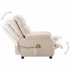 Picture of Living Room Fabric Electric Recliner Massage Chair - Cream