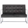 Picture of Velvet Sofa Bed with Armrest 45" - Dark Gray