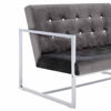 Picture of Velvet Sofa Bed with Armrest 45" - Dark Gray