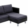 Picture of Living Room Faux Leather Sofa 74" - Black