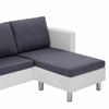 Picture of Living Room 2Tone Faux Leather Sofa 74" - White with D Gray