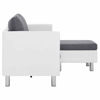 Picture of Living Room 2Tone Faux Leather Sofa 74" - White with D Gray