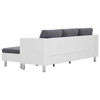 Picture of Living Room 2Tone Faux Leather Sofa 74" - White with D Gray