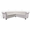 Picture of Living Room L-Shaped Faux Leather Sofa 81" - White