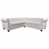 Picture of Living Room L-Shaped Faux Leather Sofa 81" - White