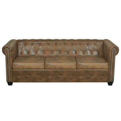 Picture of Living Room 3-Seater Sofa 79" - Brown