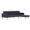 Picture of Living Room Polyester Sofa 86" - Dark Gray