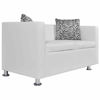 Picture of Living Room Faux Leather Sofa 47" - 2 pc White