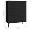 Picture of Steel Office Storage Cabinet with Drawers 31" - Black