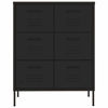 Picture of Steel Office Storage Cabinet with Drawers 31" - Black