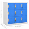 Picture of Office Storage Cabinet with Compartments 35" - Blue