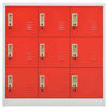 Picture of Steel Locker Storage with Compartments 35" - Red