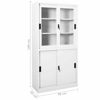 Picture of Office Storage Cabinet with Display 35" - White